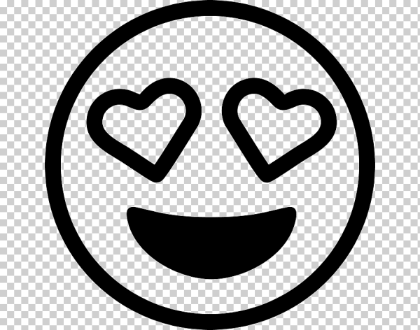 Смайлик черно белый