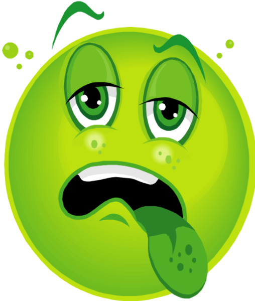 Зеленый смайлик тошнит