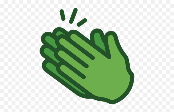 Иконка аплодисменты неоновая