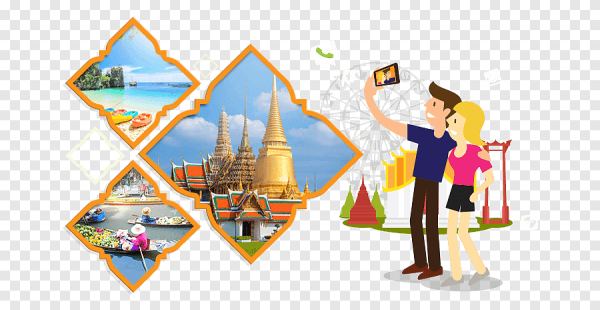 Туризм на прозрачном фоне