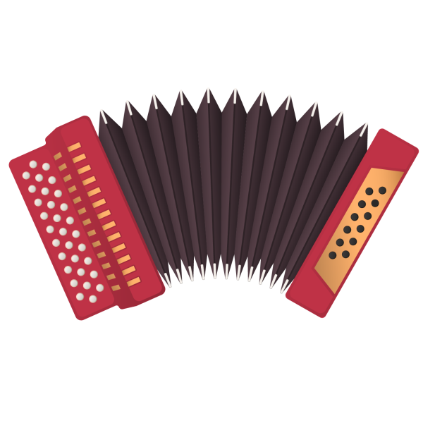 Баян на прозрачном фоне для фотошопа