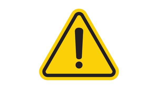 Желтый знак с восклицательным знаком