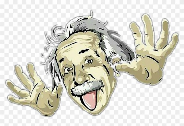 Эйнштейн без фона для фотошопа