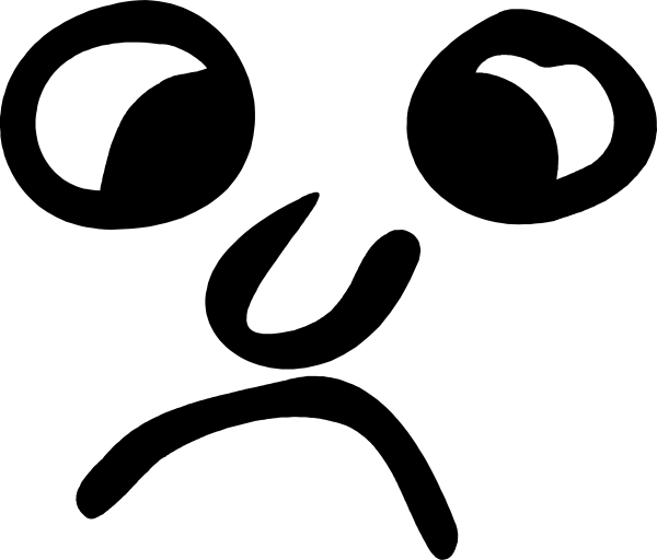 Грустное лицо на прозрачном фоне