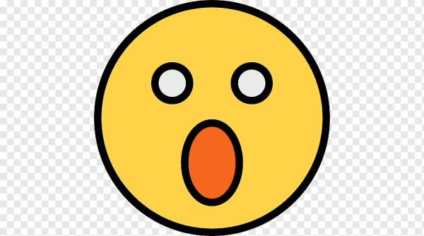 Удивлённый смайлик на прозрачном фоне