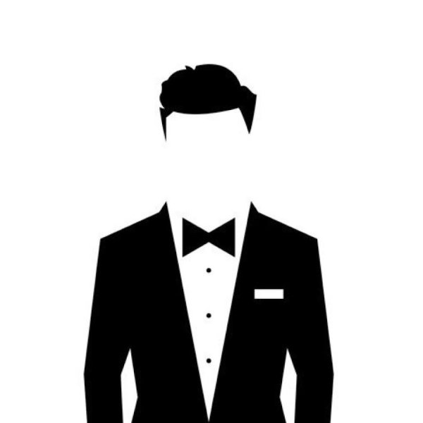 Силуэт мужчины в смокинге