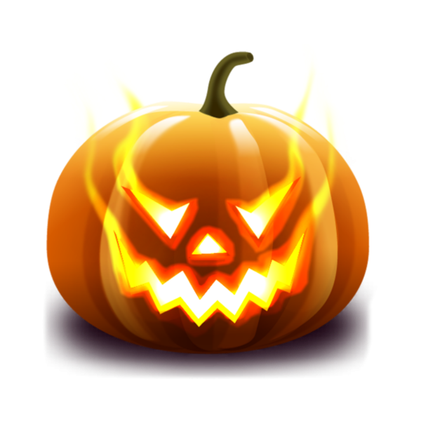 Тыква на Хэллоуин на прозрачном фоне