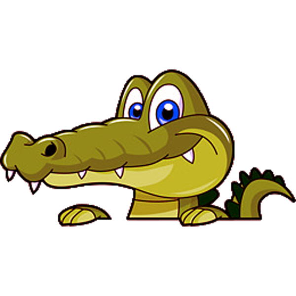 Мордочка мультяшного крокодил