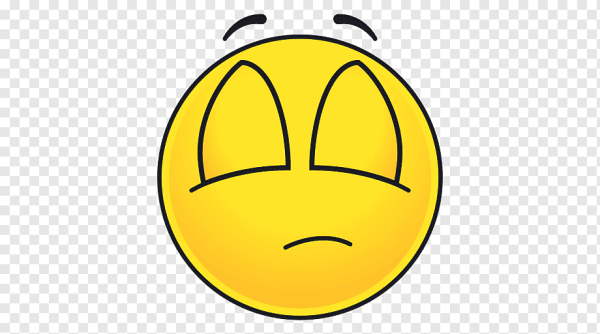 Грустный желтый смайлик