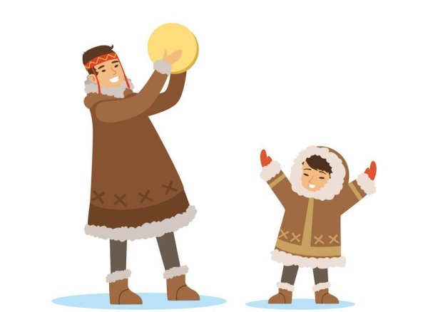 Национальный костюм чукчи рисунок