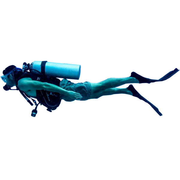 Аквалангист без фона