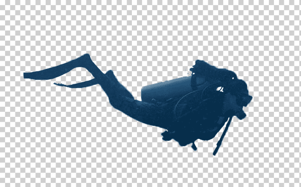 Аквалангист фотошоп