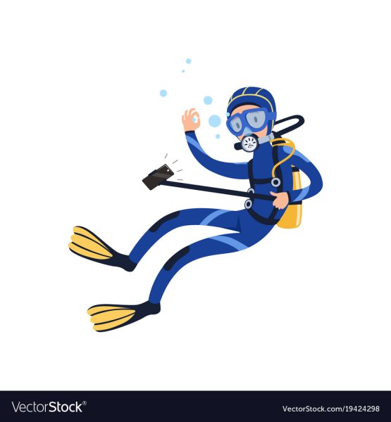 Аквалангист в ластах