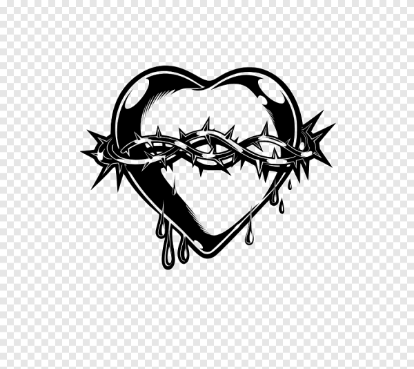 Тату сердечко на белом фоне