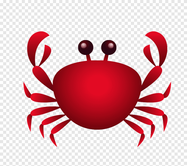 Крабик на прозрачном фоне