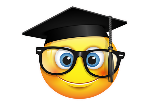 Смайлик умный в очках