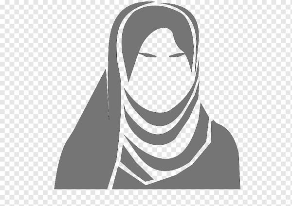 Силуэт женщины в платке