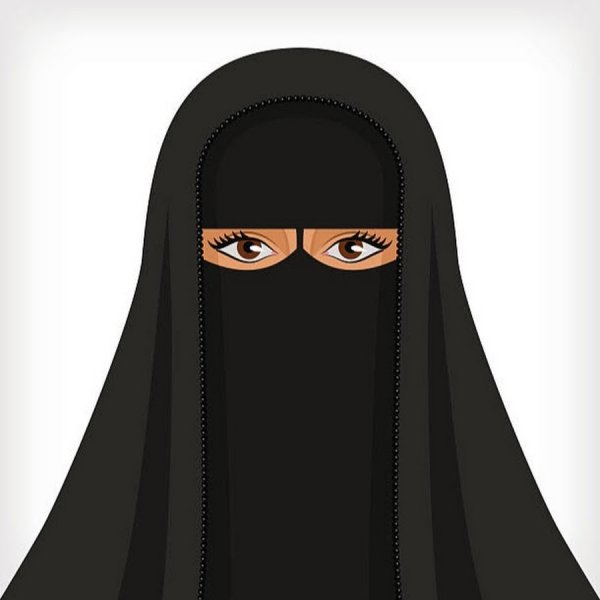 Никаб чадра вектор