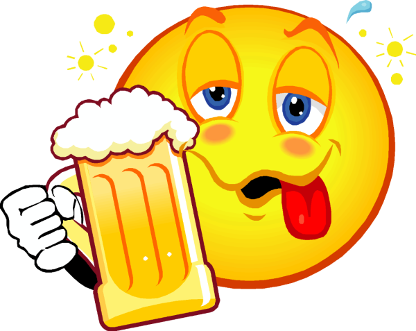 Пьющий смайлик