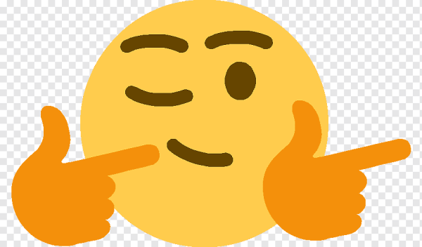 Смайл задумчивый с рукой