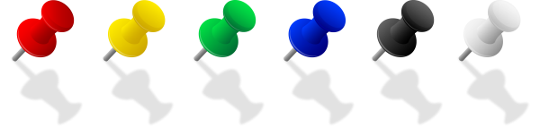 Канцелярская кнопка на прозрачном фоне