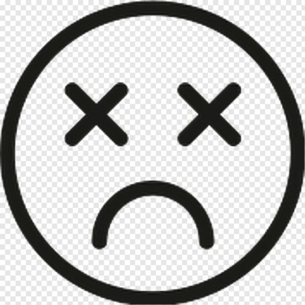 Смайлик с крестиками вместо глаз