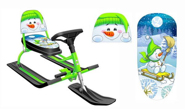 Снегокат 130"Comfort Снеговик"