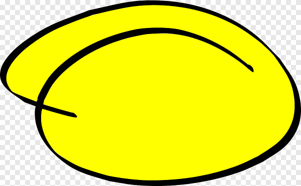 Желтый овал на прозрачном фоне