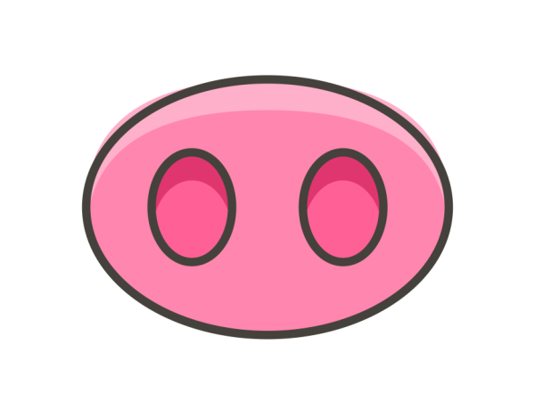 Смайлик свиньи нос