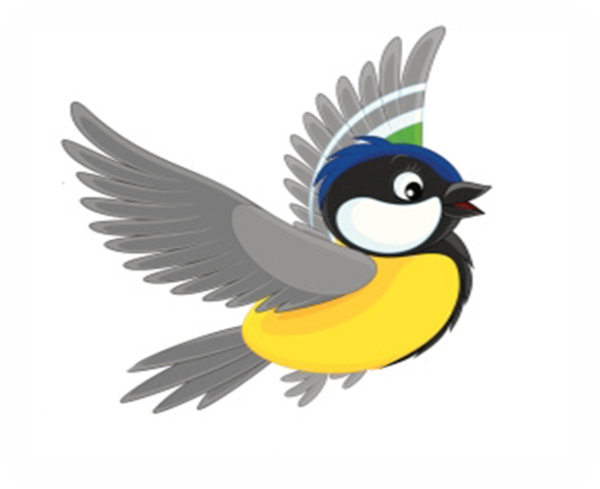 Синица мультяшный