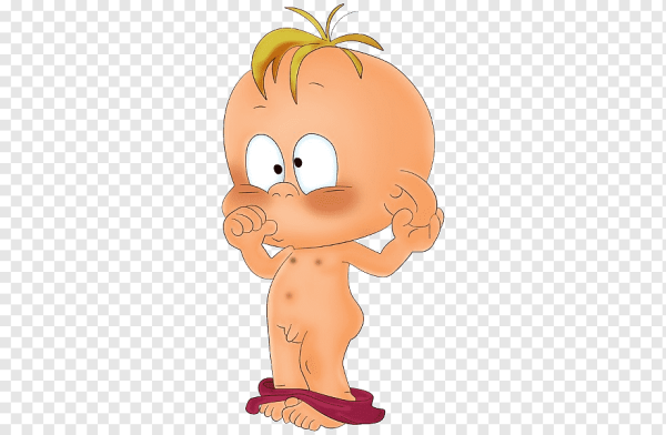 Голенький малыш из мультфильма