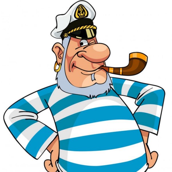 Моряк на прозрачном фоне