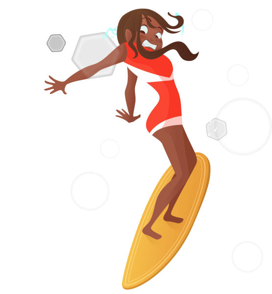 Серфинг мультяшный