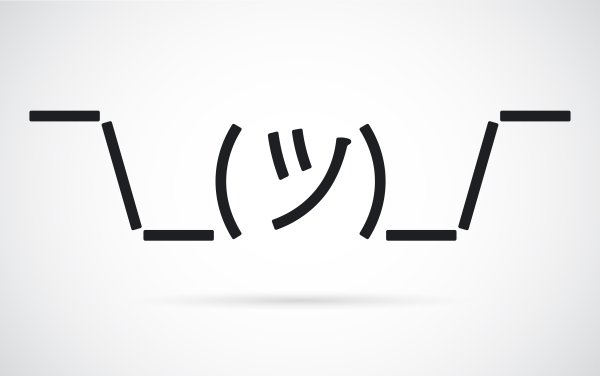 Смайлик из символов пожимающий плечами