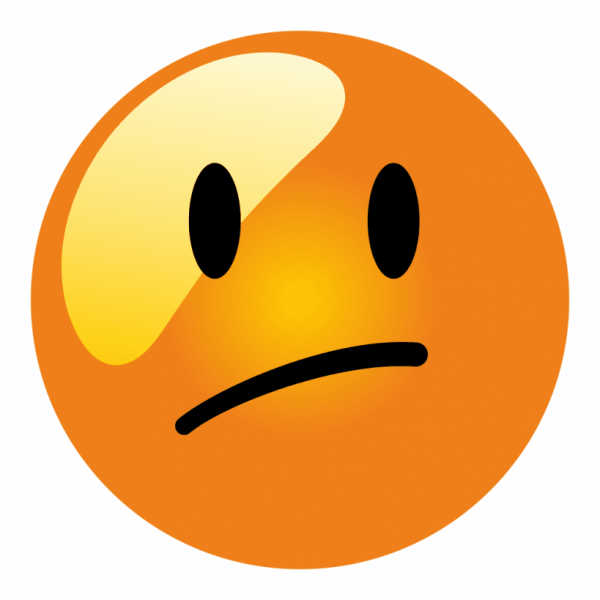 Оранжевый смайлик с улыбкой
