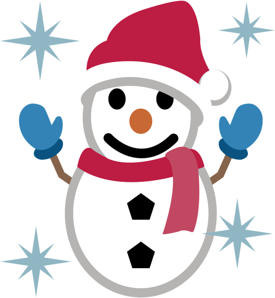 Новогодний смайлик на прозрачном фоне