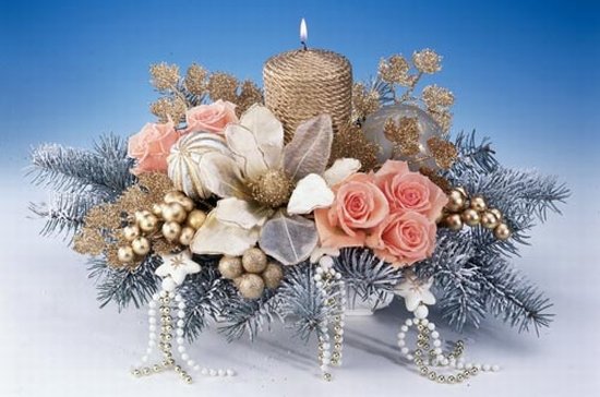 Зимний букет с пожеланиями