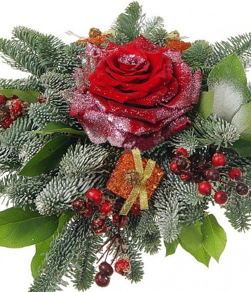 Зимний букет с пожеланиями