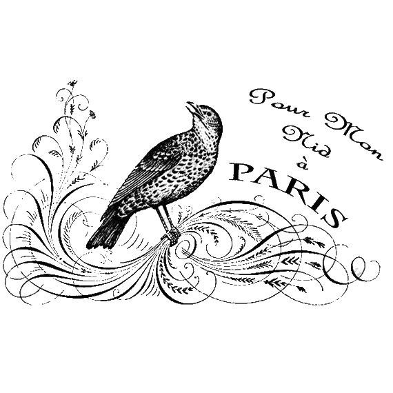 Монохромные надписи для декупажа