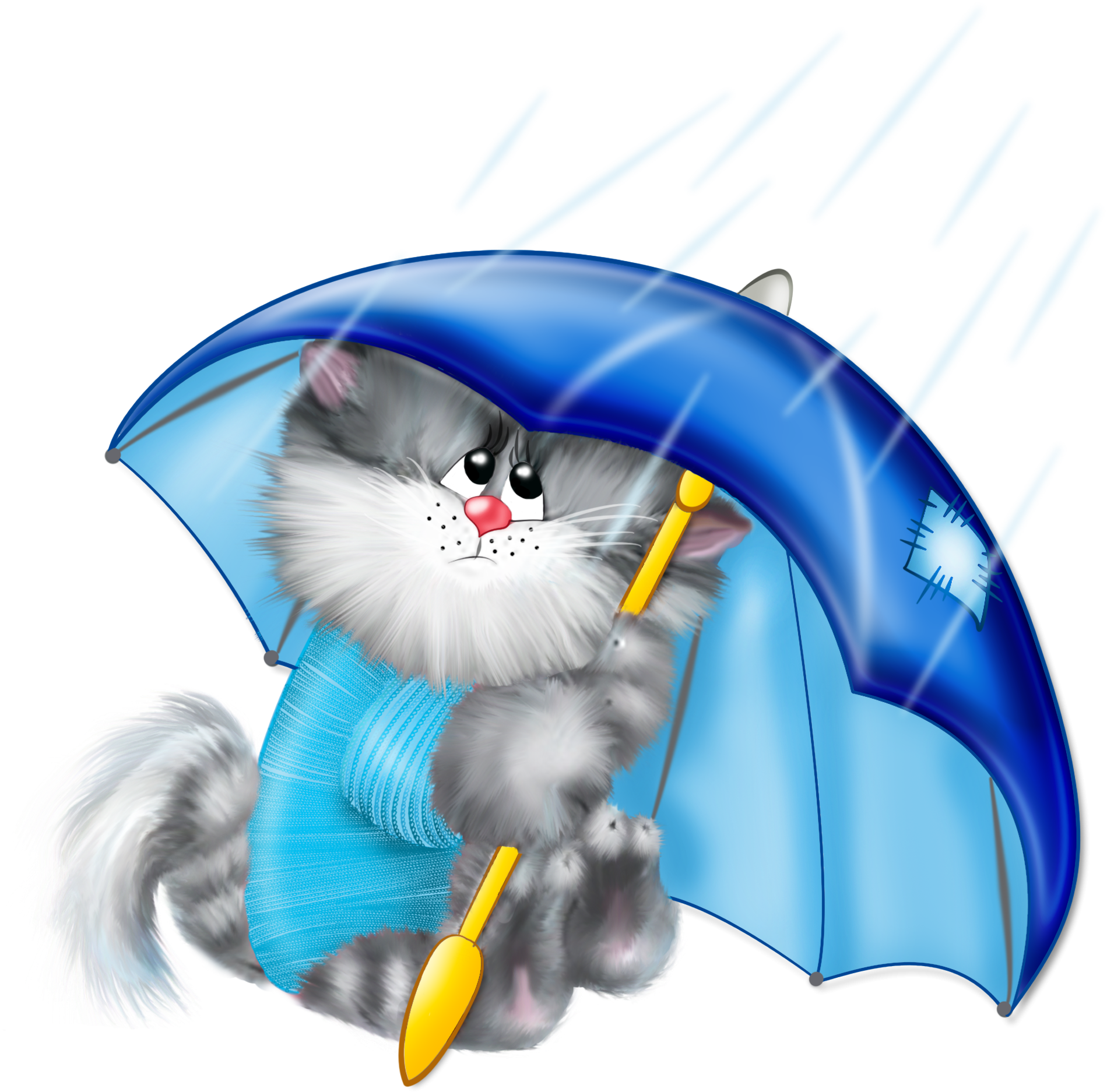 Доброе утро в дождливую погоду. Зонт с котятами. Котенок с зонтиком. Хорошего настроения в любую погоду. Котик под зонтиком.