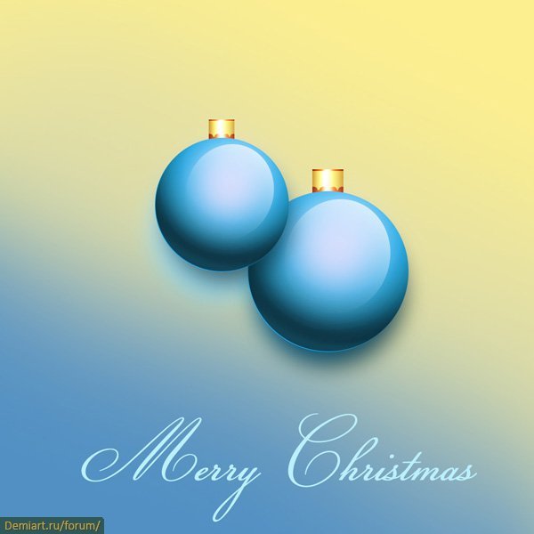 Новогодние шары открытка