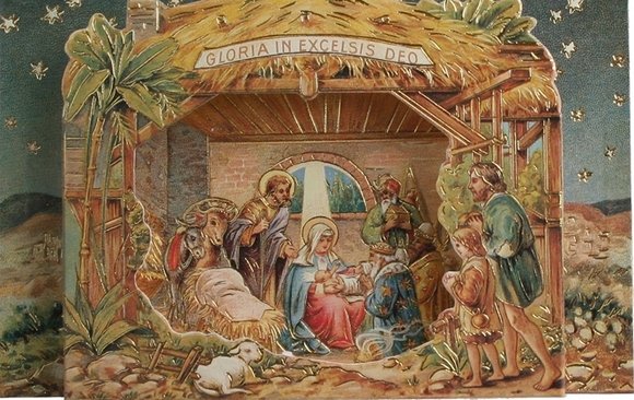 Рождество Христово вертеп гравюра