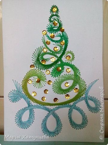 Изонить Новогодняя елка