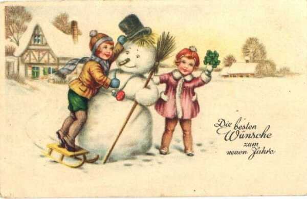 Немецкие открытки с новым годом