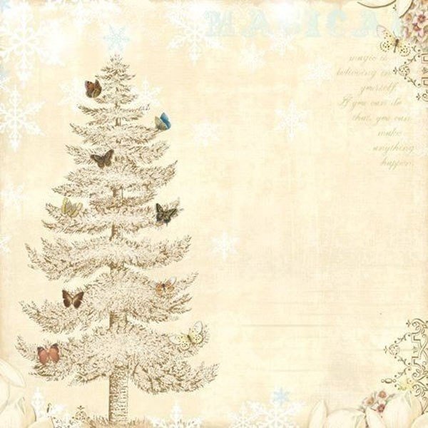 Новогодняя скрап бумага