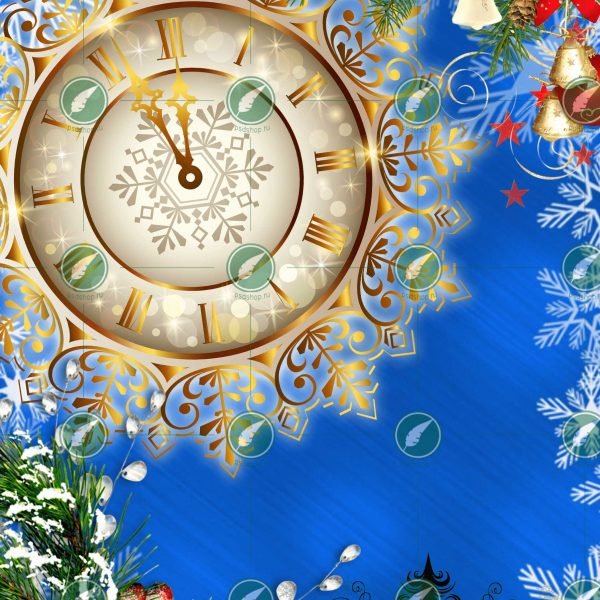 Новогодние открытки с часами