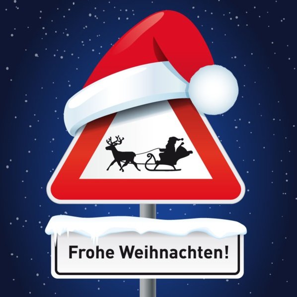 Открытка с елкой Frohe Weihnachten