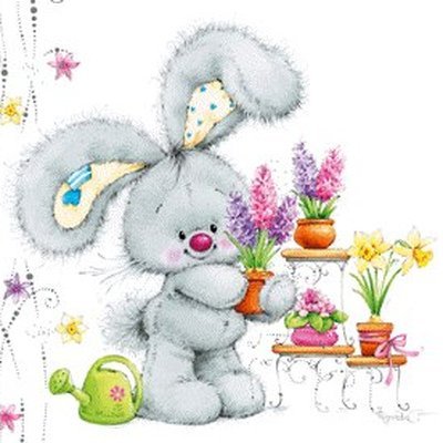 Зайка с днем рождения рисунок