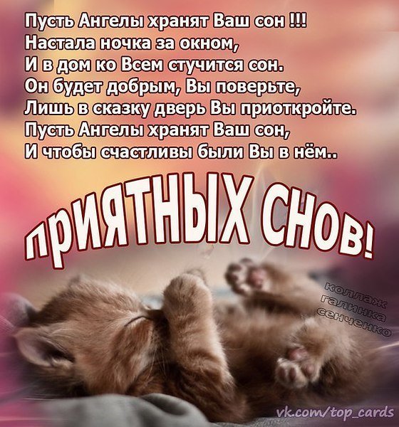 Пожелания спокойной ночи