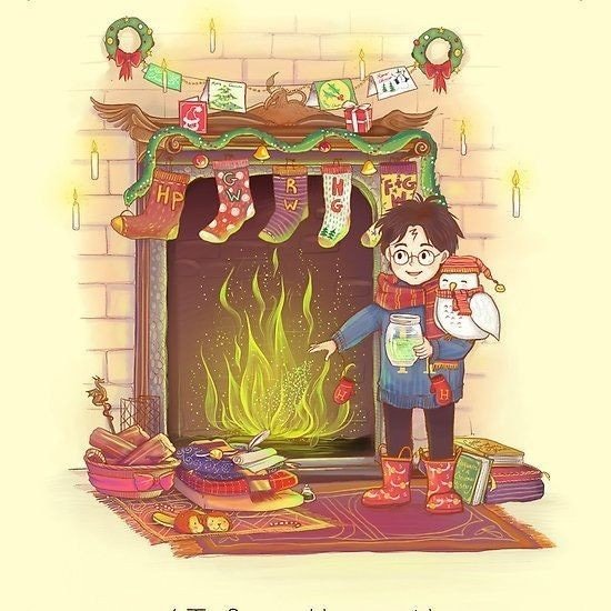 Гарри Поттер открытка на новый год